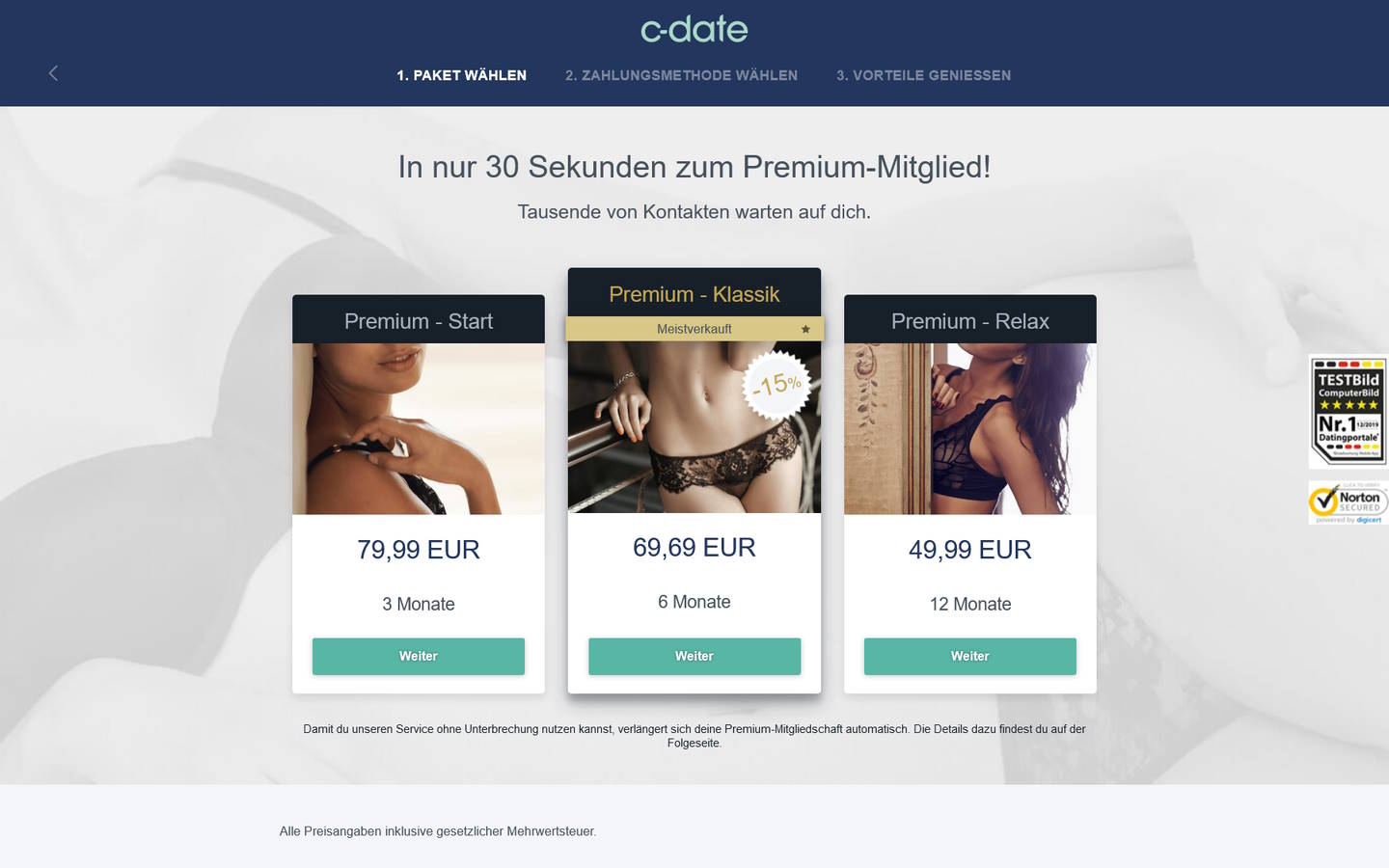 Kosten auf C-Date.de