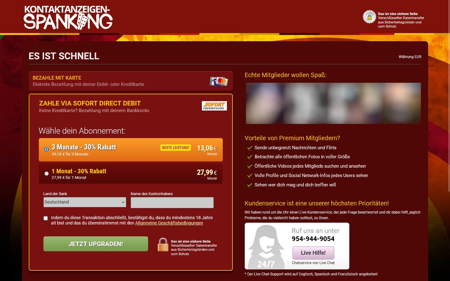 Kontaktanzeigen-Spanking.de Kosten