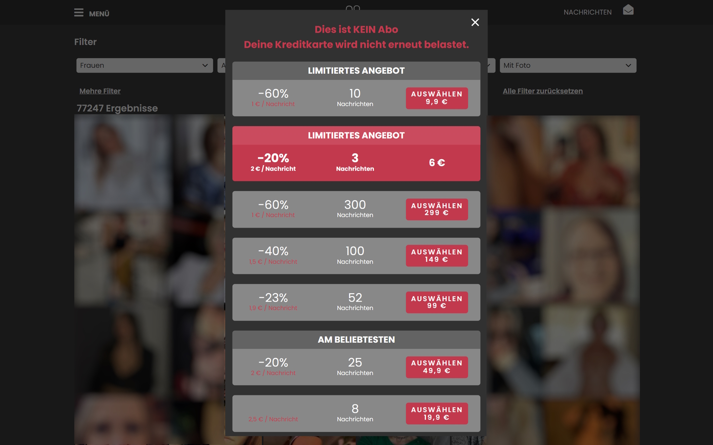 LokaleLust.com Kosten