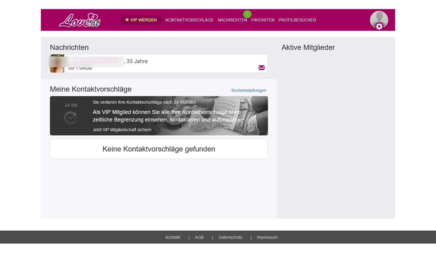 Love2.at Mitgliederbereich