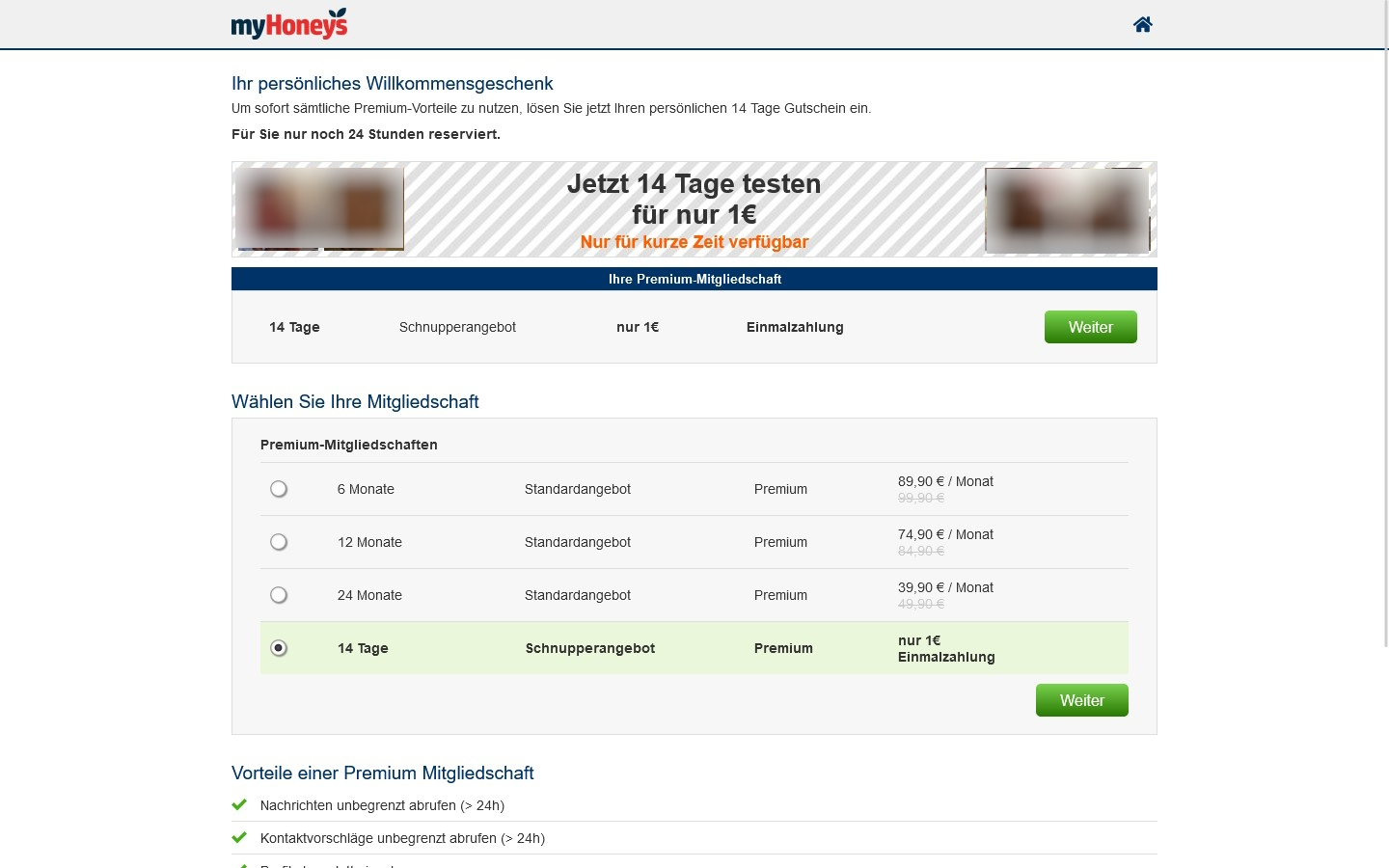 MyHoneys.at Kosten