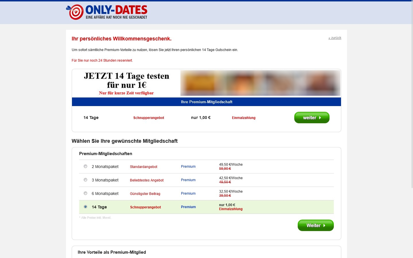 Only-Dates.de Kosten