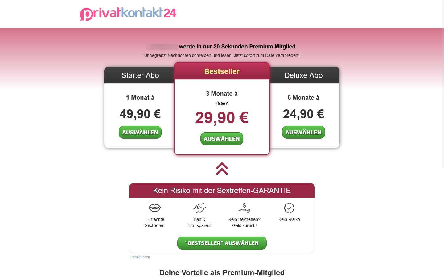 PrivatKontakt24.com Kosten