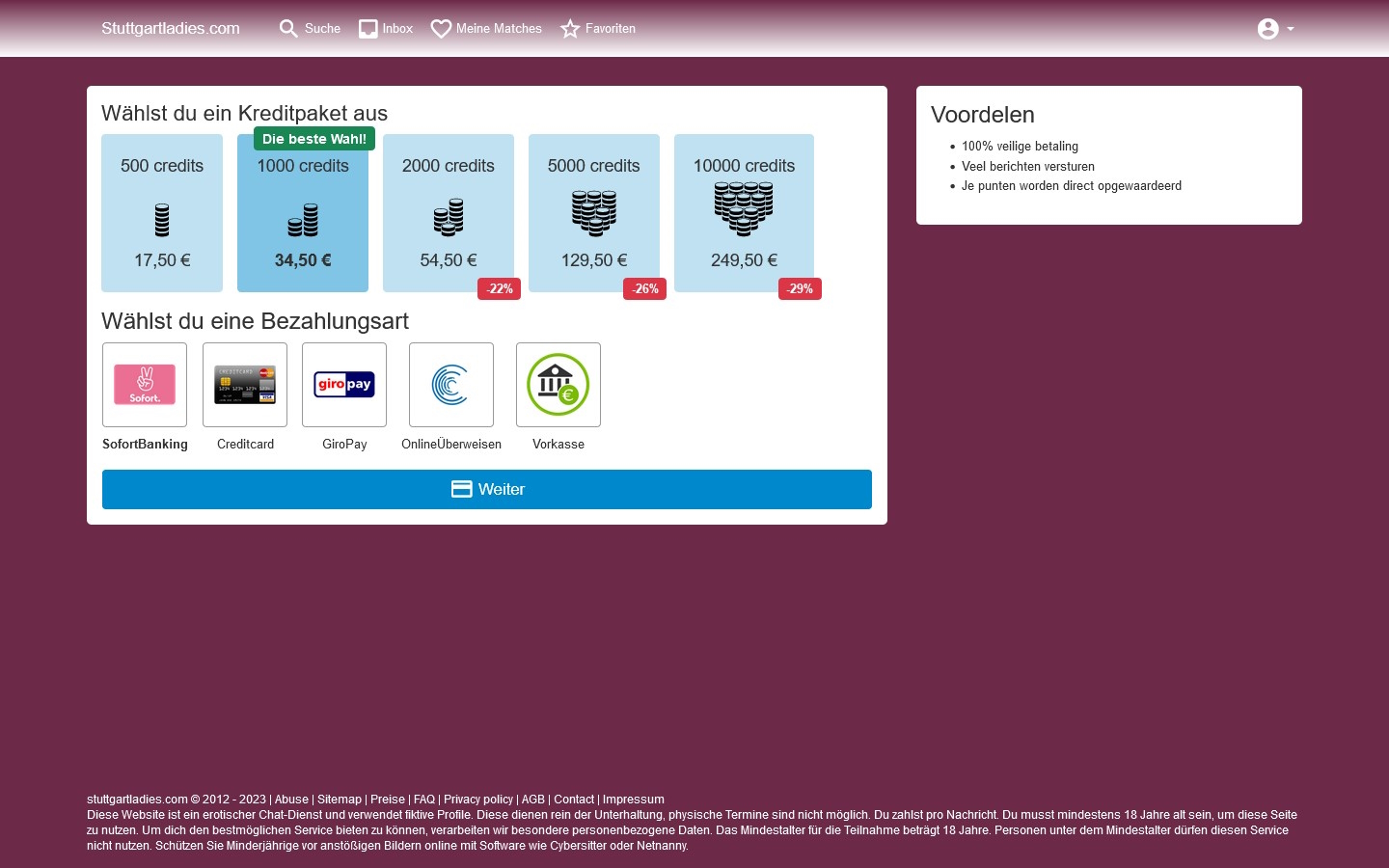StuttgartLadies.com Kosten