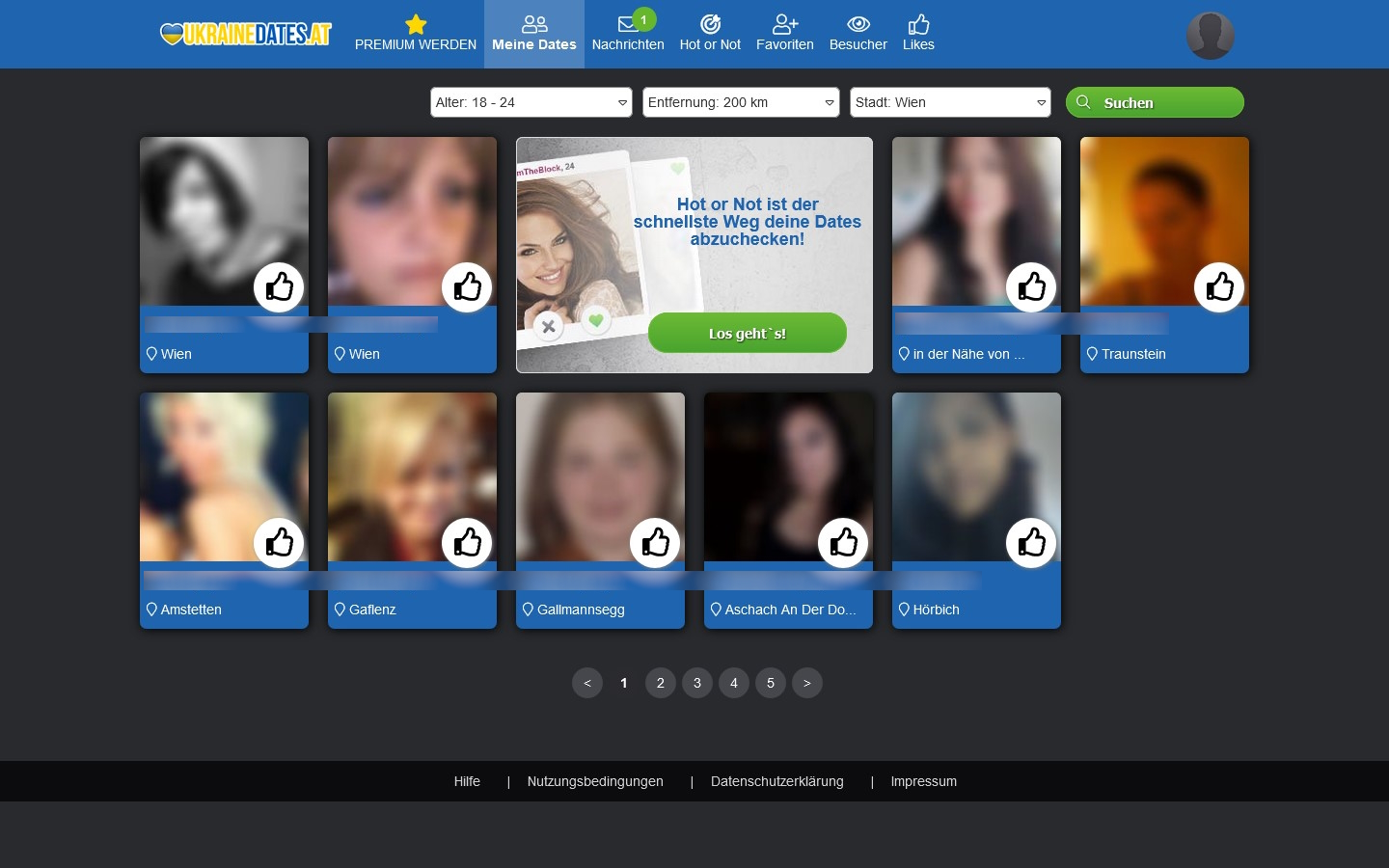 UkraineDates.at Mitgliederbereich