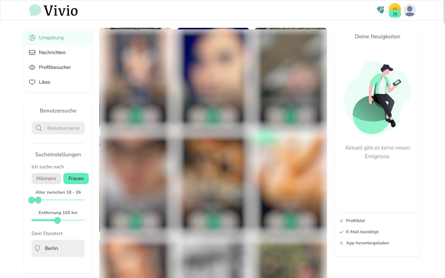 Vivio.app Mitgliederbereich