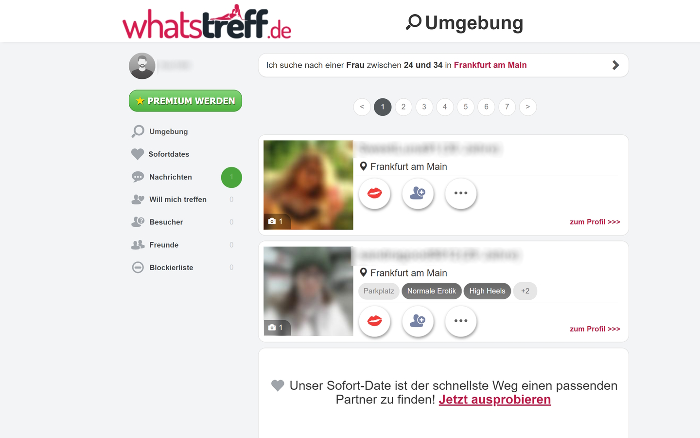 WhatsTreff.de Mitgliederbereich