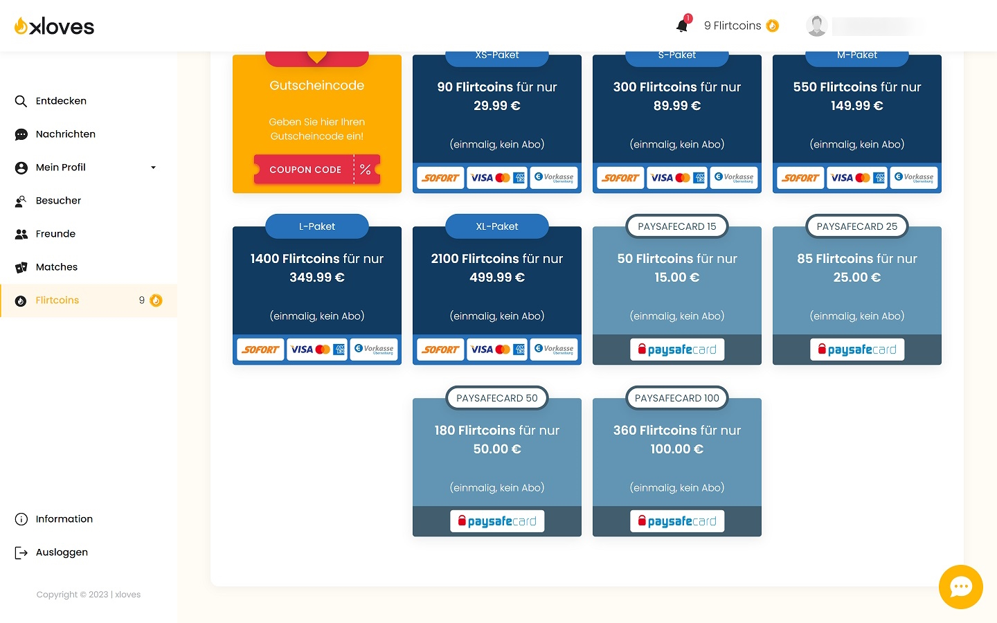 xLoves.com Kosten