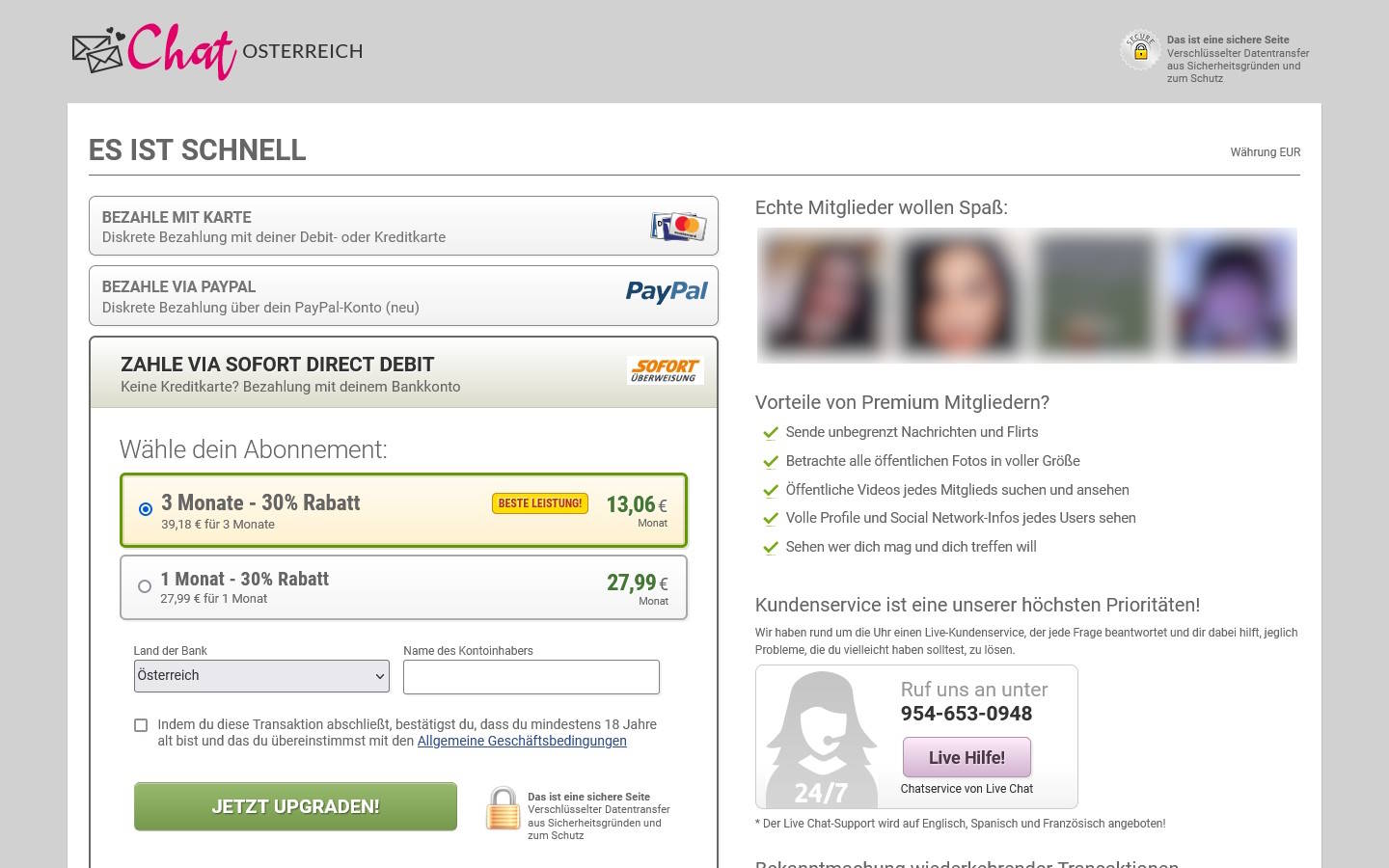 ChatOsterreich.com Preise