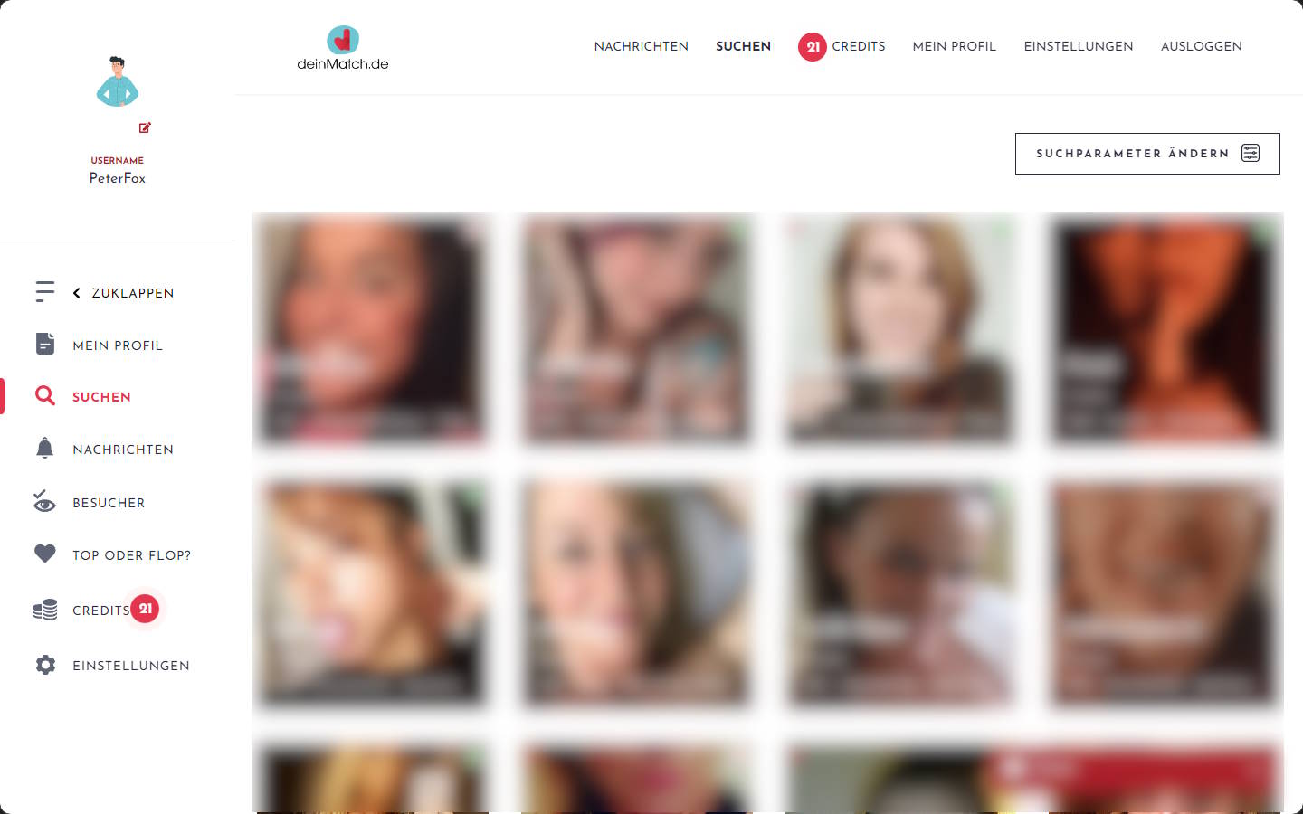 DeinMatch.de Mitgliederbereich