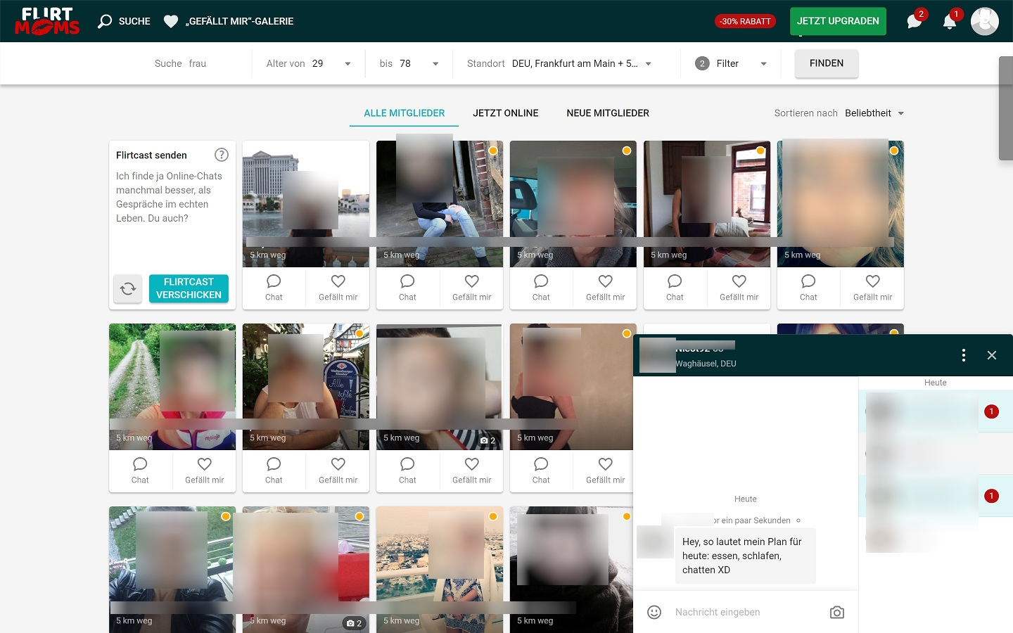 FlirtMoms.com Mitgliederbereich