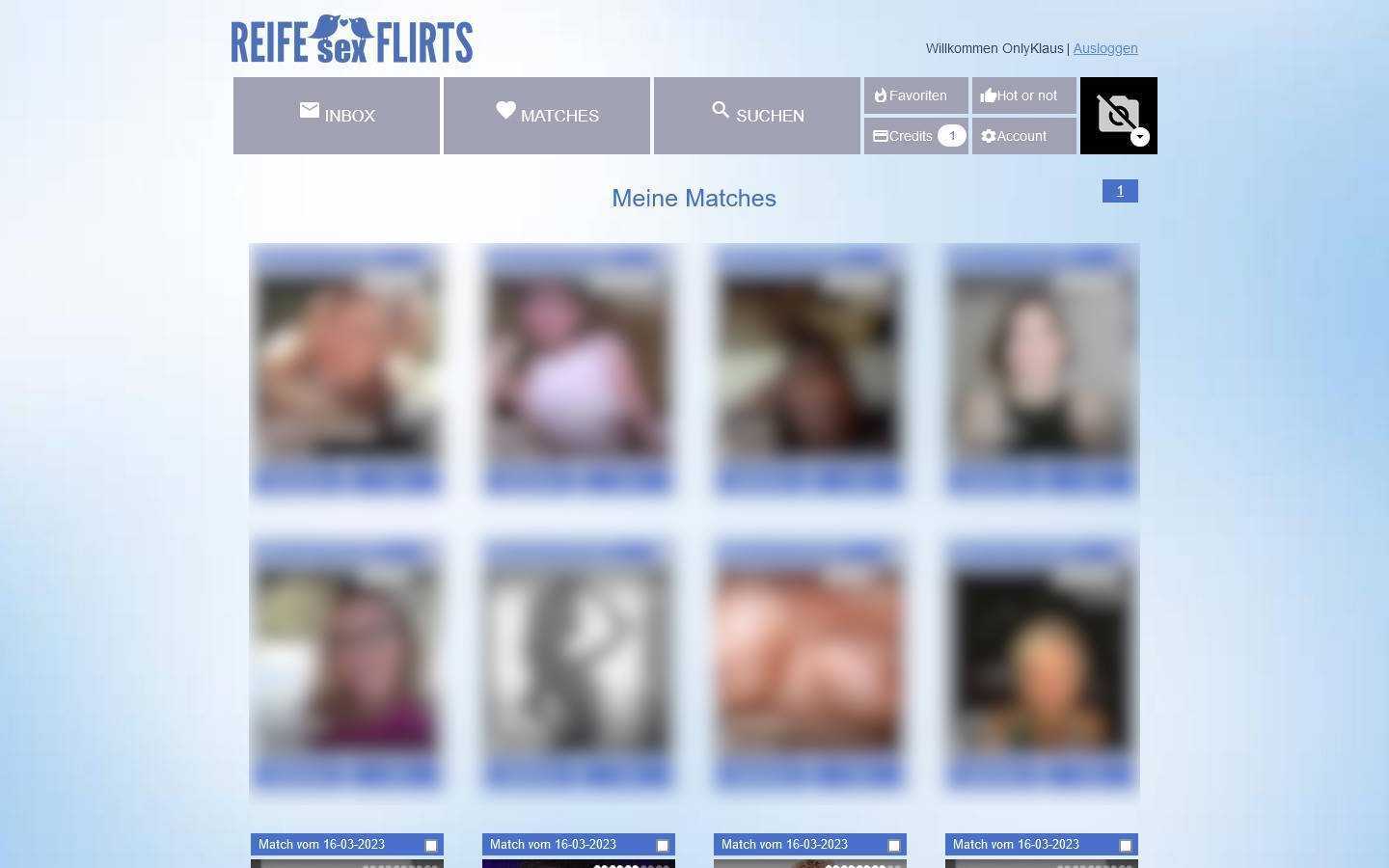 ReifeSexFlirts.com Mitgliederbereich