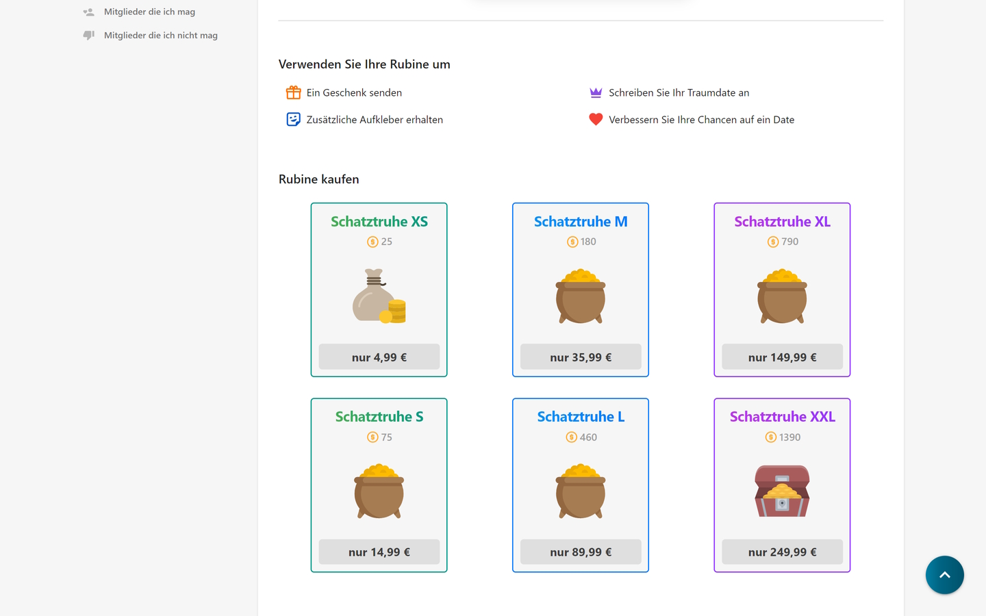 WirVerliebenUns.de Kosten