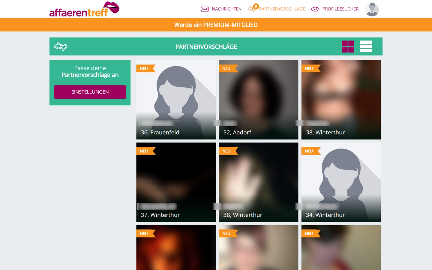 AffaerenTreff.ch Mitgliederbereich