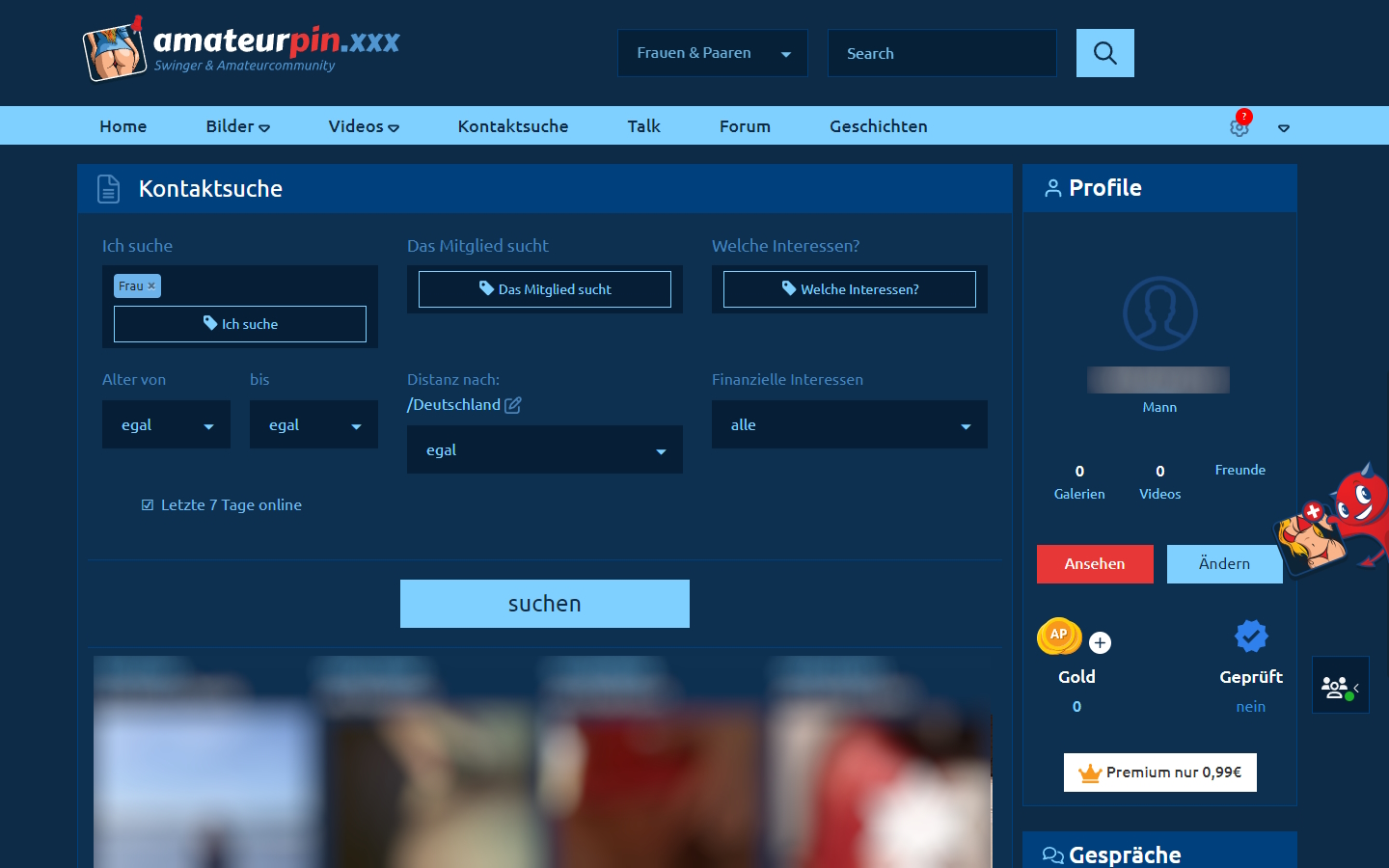 AmateurPin.xxx Mitgliederbereich