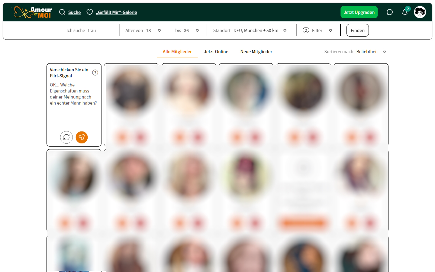 AmourEtMoi.com Mitgliederbereich