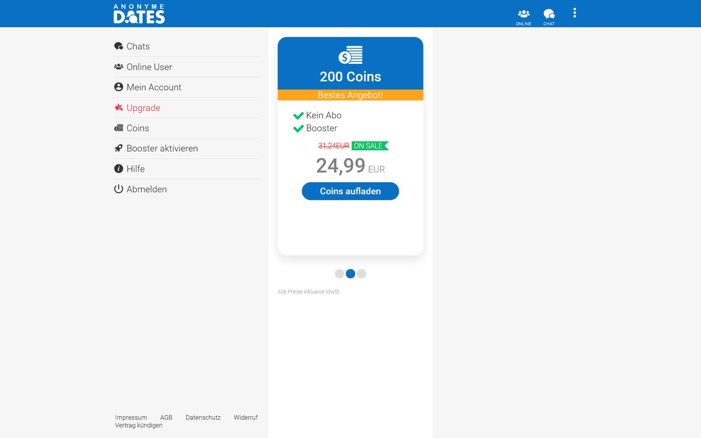 AnonymeDates.com Kosten