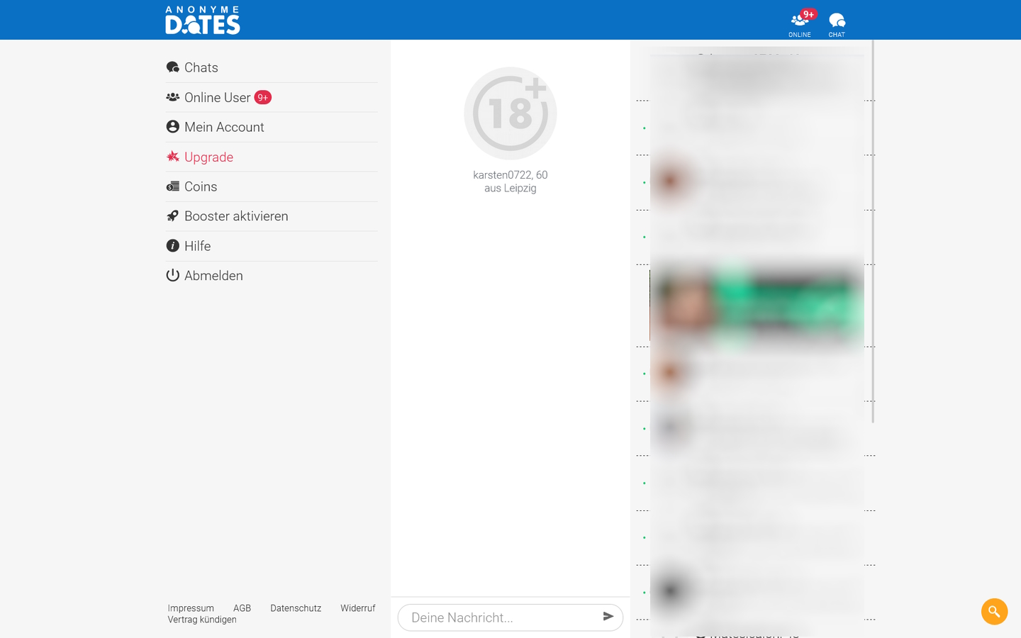 AnonymeDates.com Mitgliederbereich