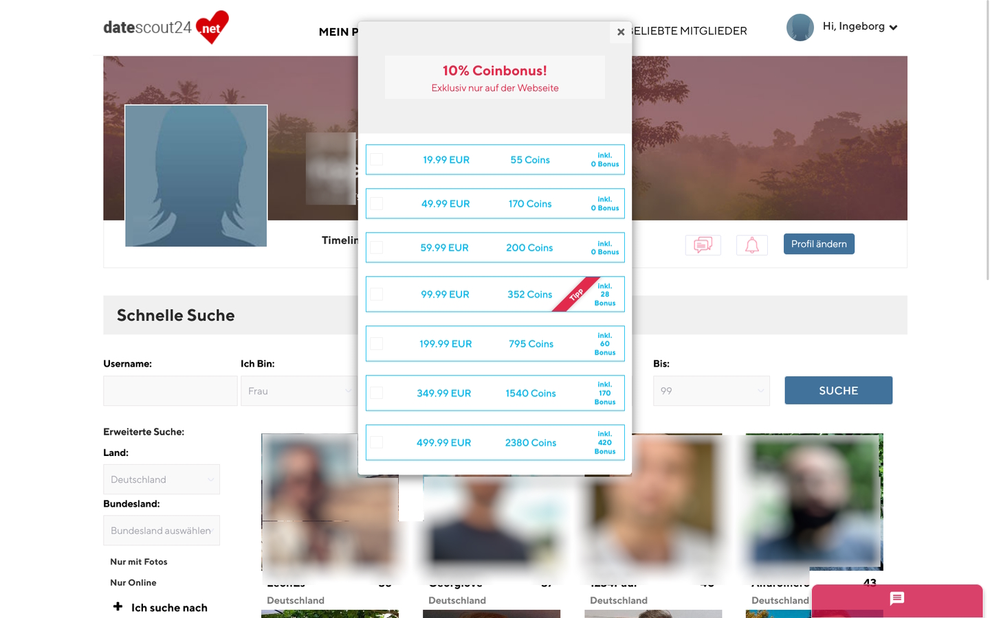 DateScout24.net Kosten