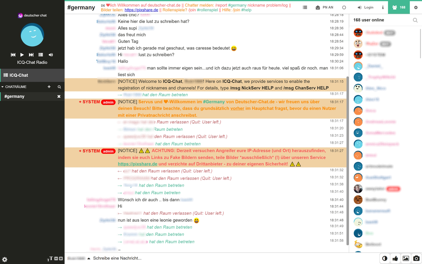 Deutscher-Chat.de Mitgliederbereich