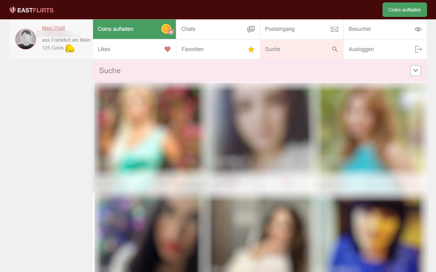 EastFlirts.com Mitgliederbereich