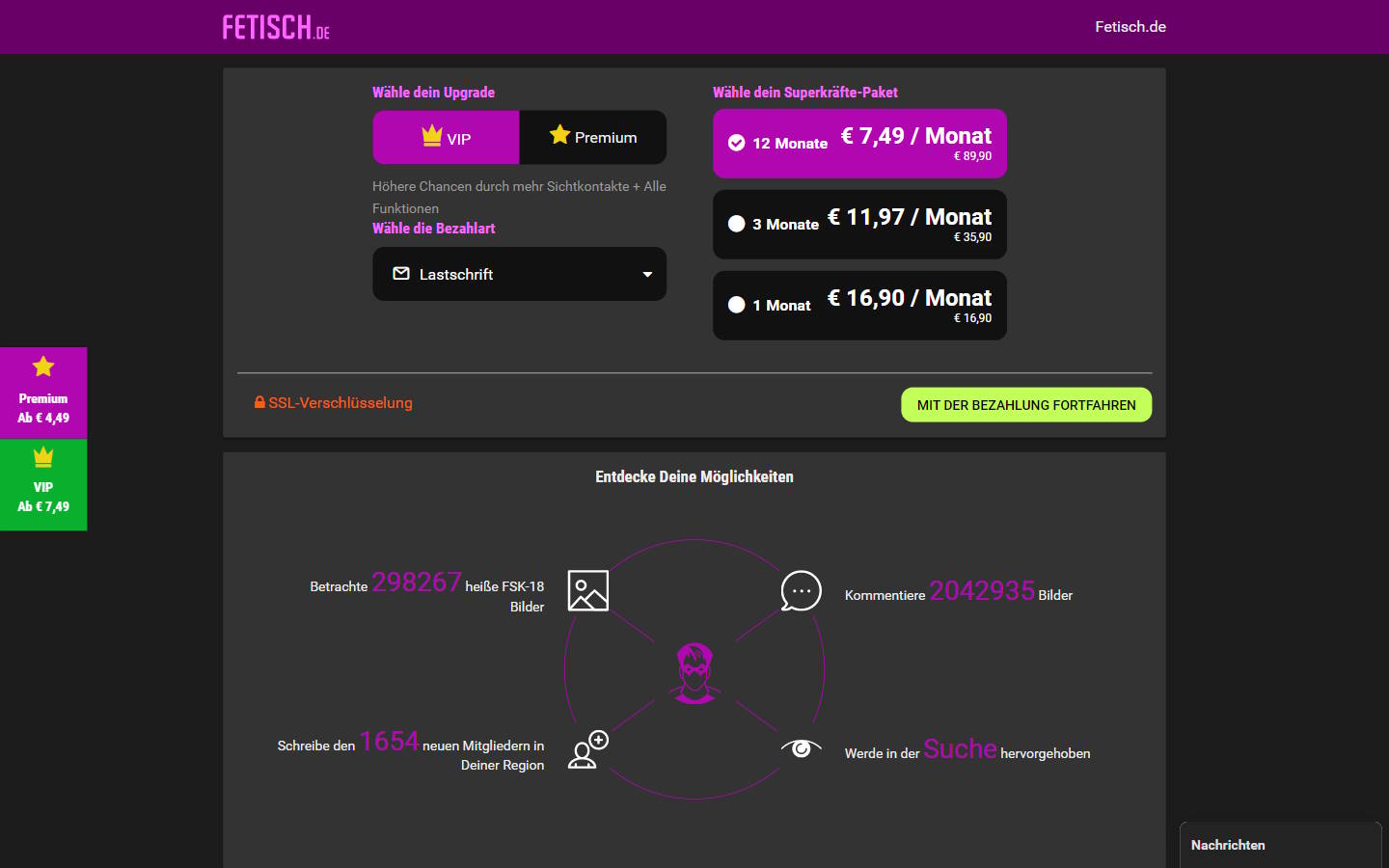 Fetisch.de Preise