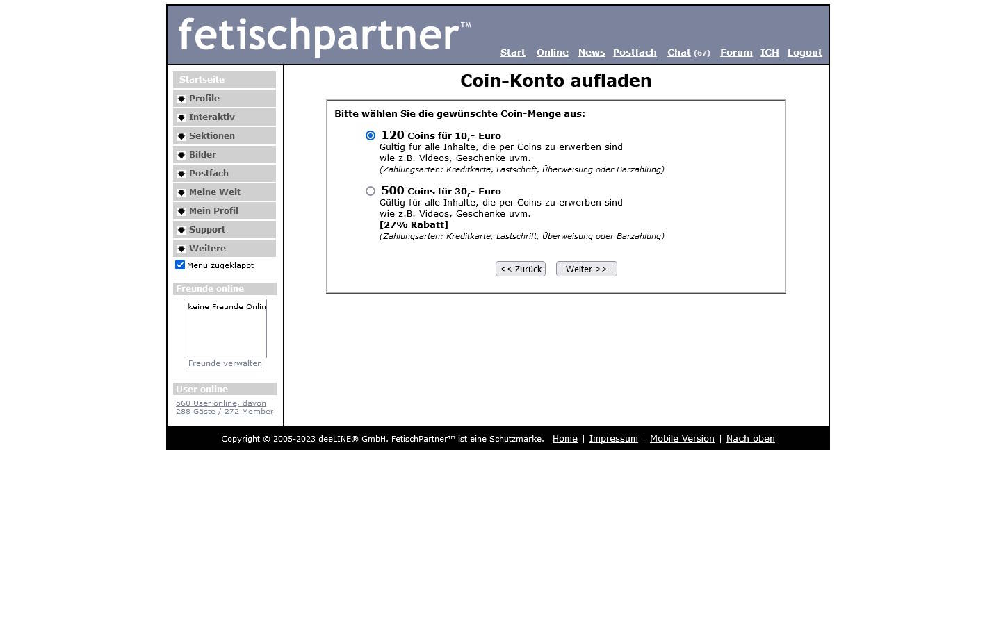 FetischPartner.com Preise