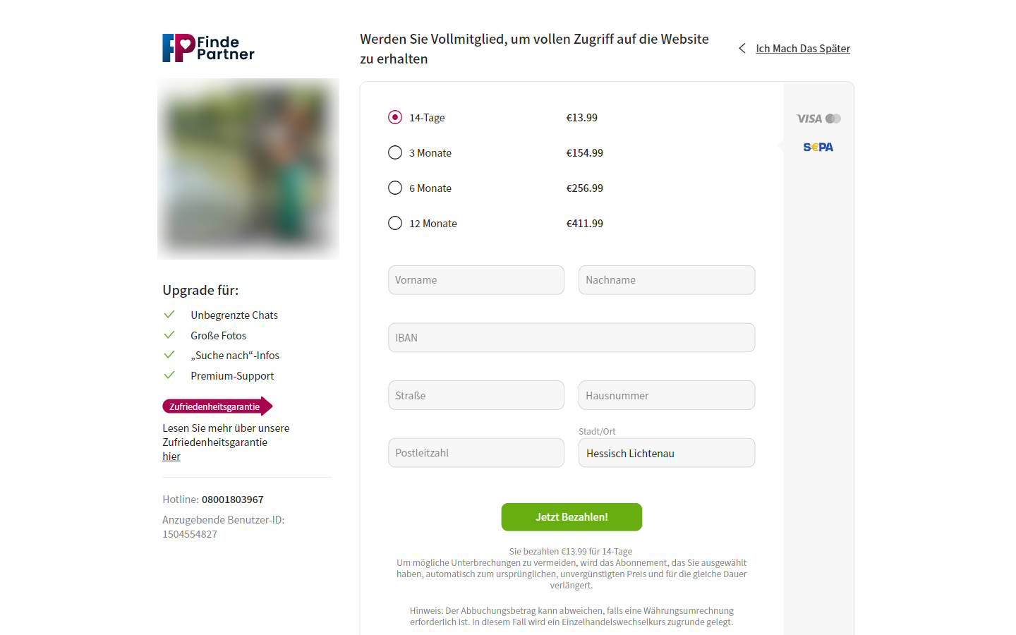 FindePartner.com Preise