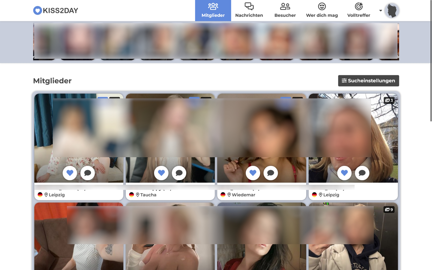 Kiss2Day.com Mitgliederbereich