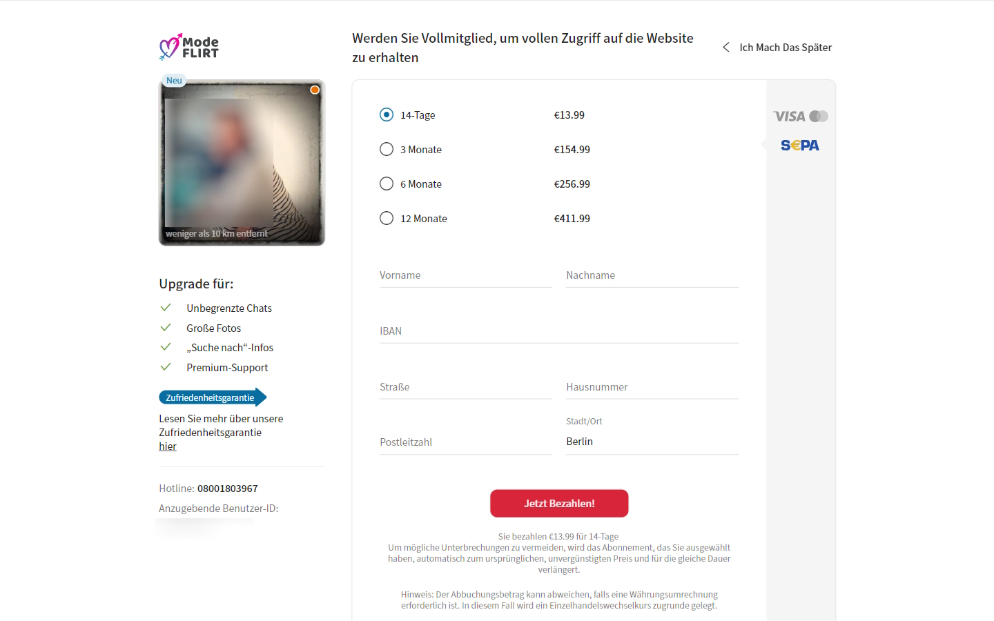 ModeFlirt.com Kosten