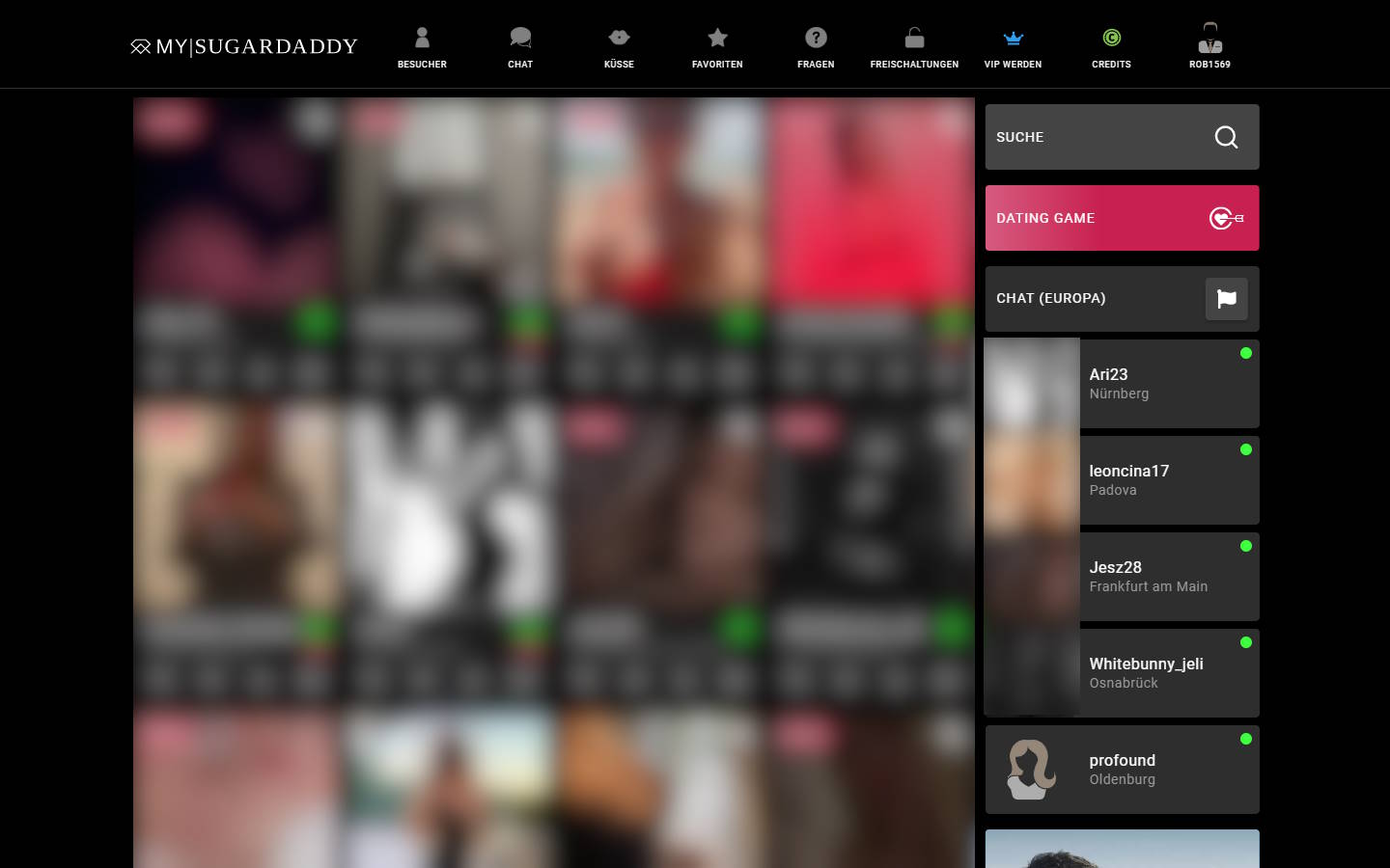 MySugarDaddy.de Mitgliederbereich