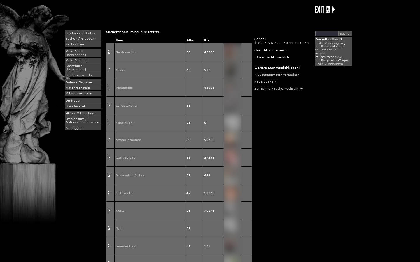 Schwarzes-Glueck.de Mitgliederbereich