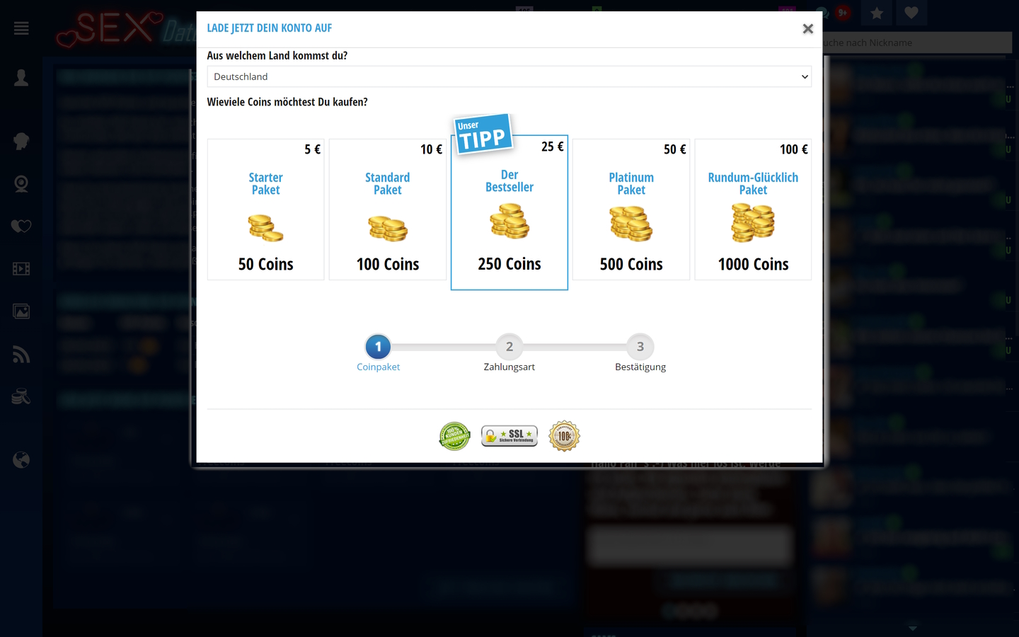 SexDatesOnly.com Kosten