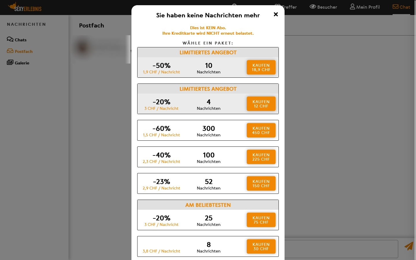 SexyErlebnis.com Kosten