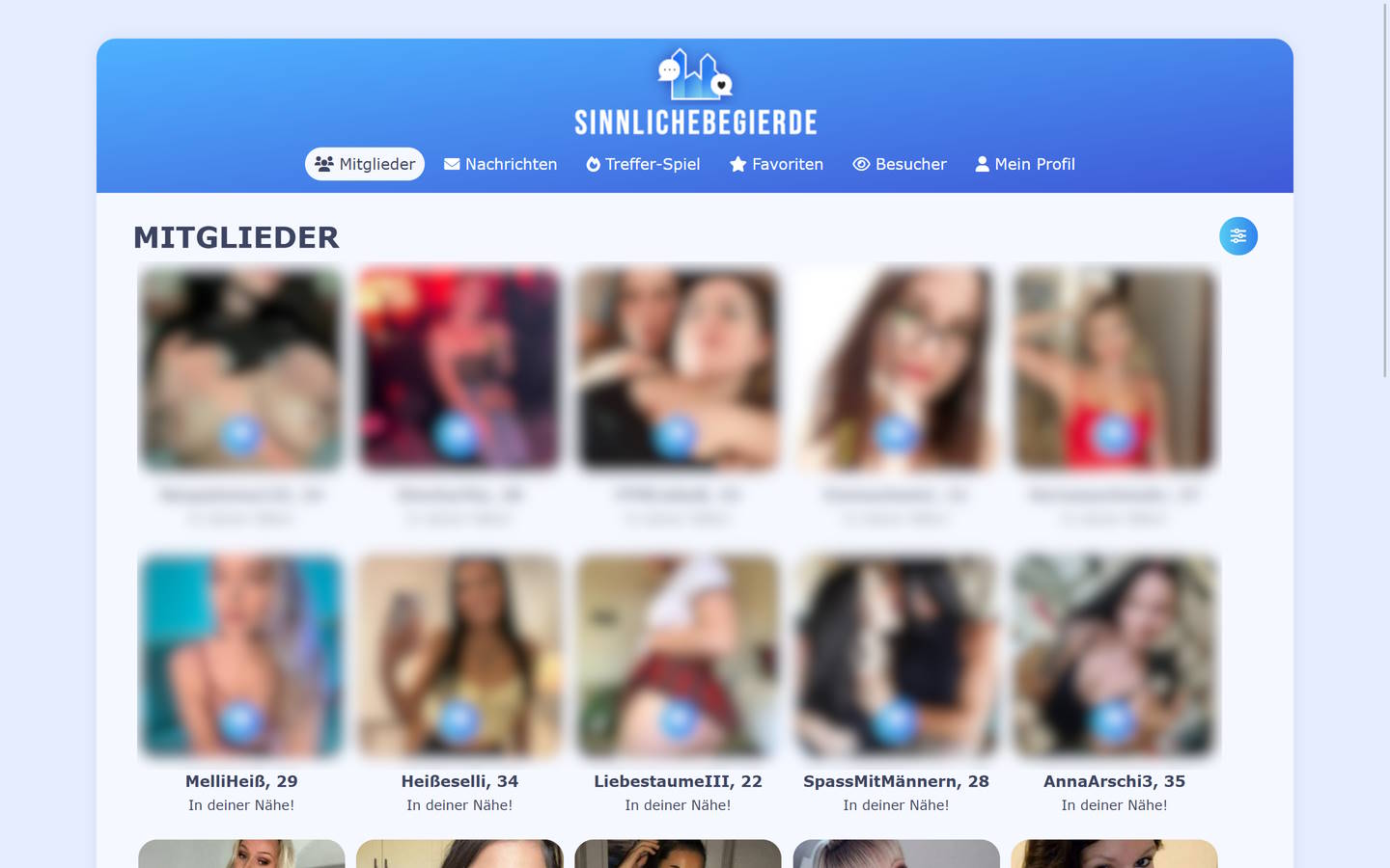 SinnlicheBegierde.com Mitgliederbereich