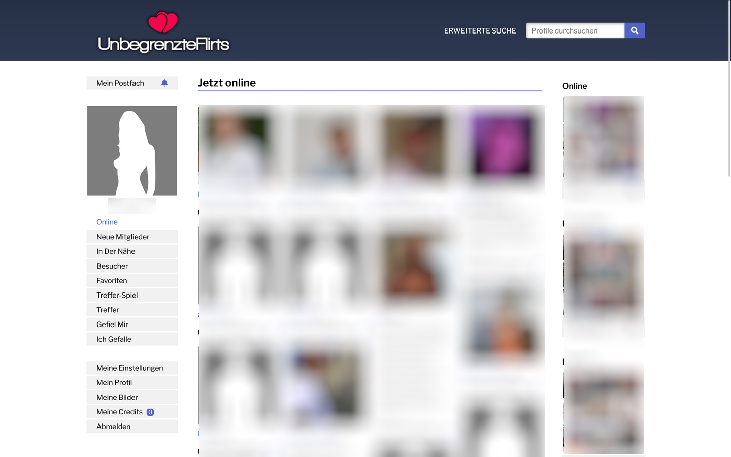 UnbegrenzteFlirts.com Mitgliederbereich