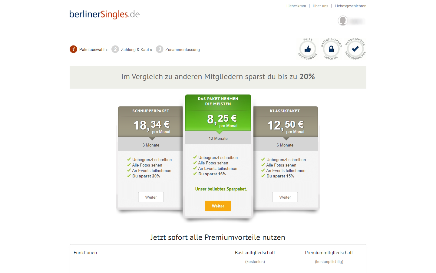 BerlinerSingles.de Kosten