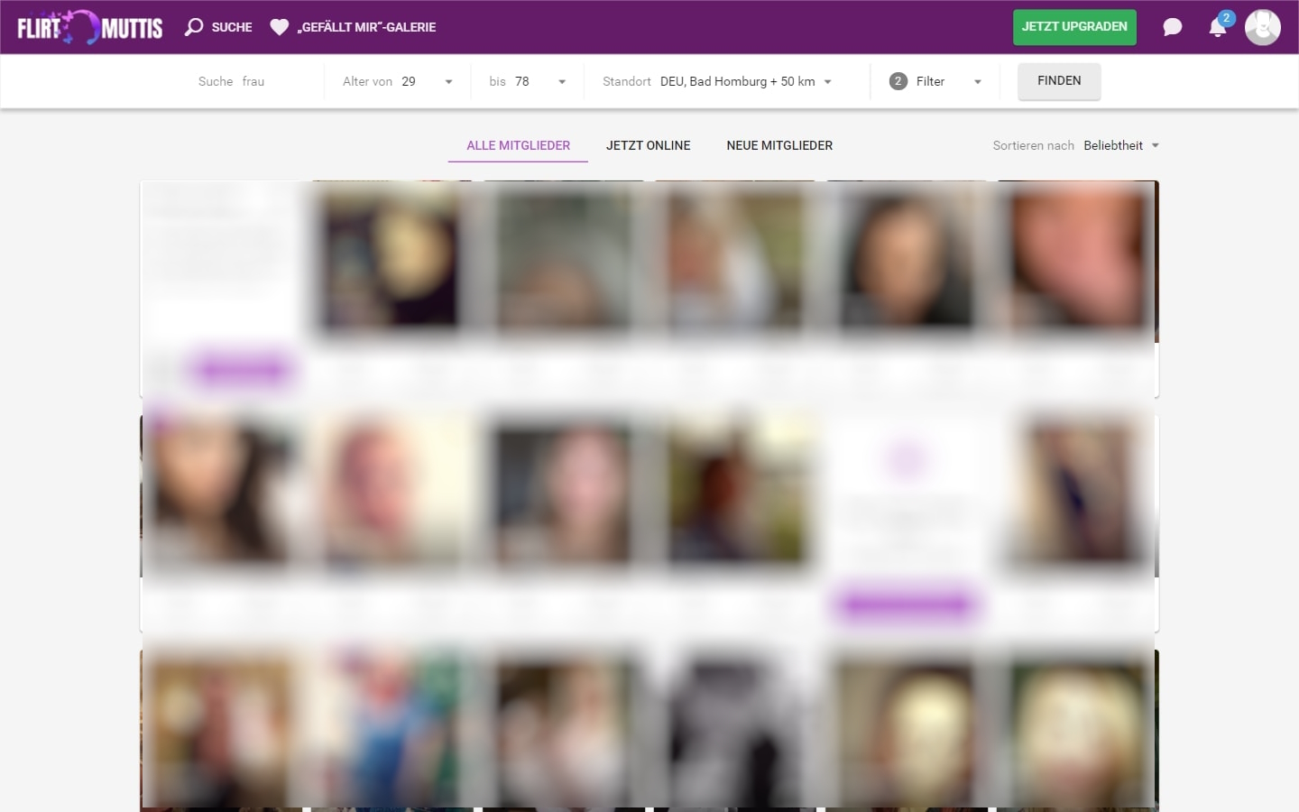 FlirtMuttis.com Mitgliederbereich