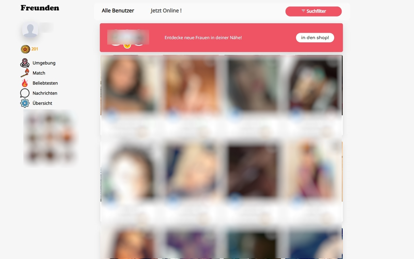 Freunden.org Mitgliederbereich