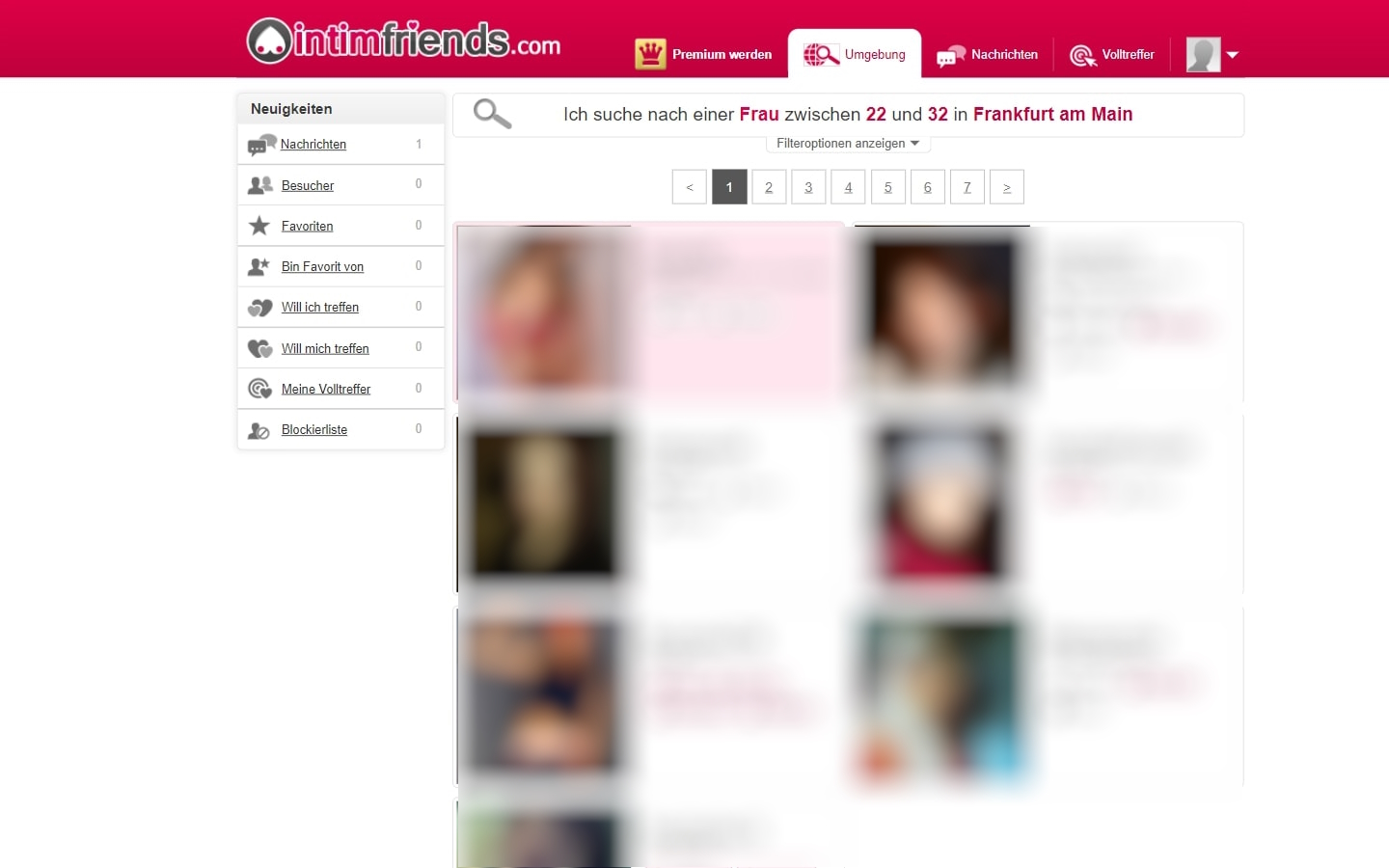 IntimFriends.com Mitgliederbereich