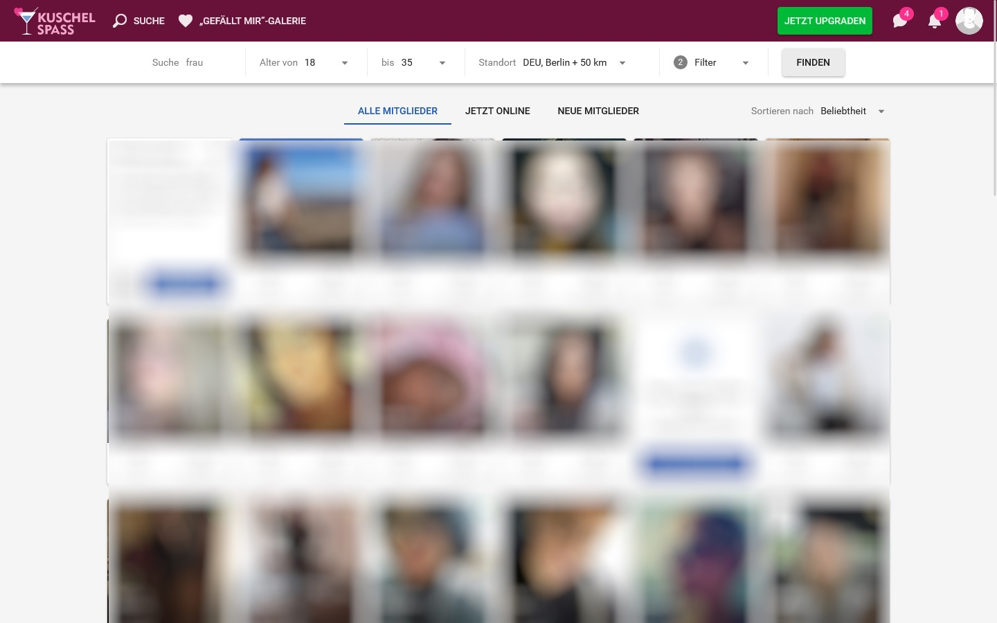 KuschelSpass.com Mitgliederbereich