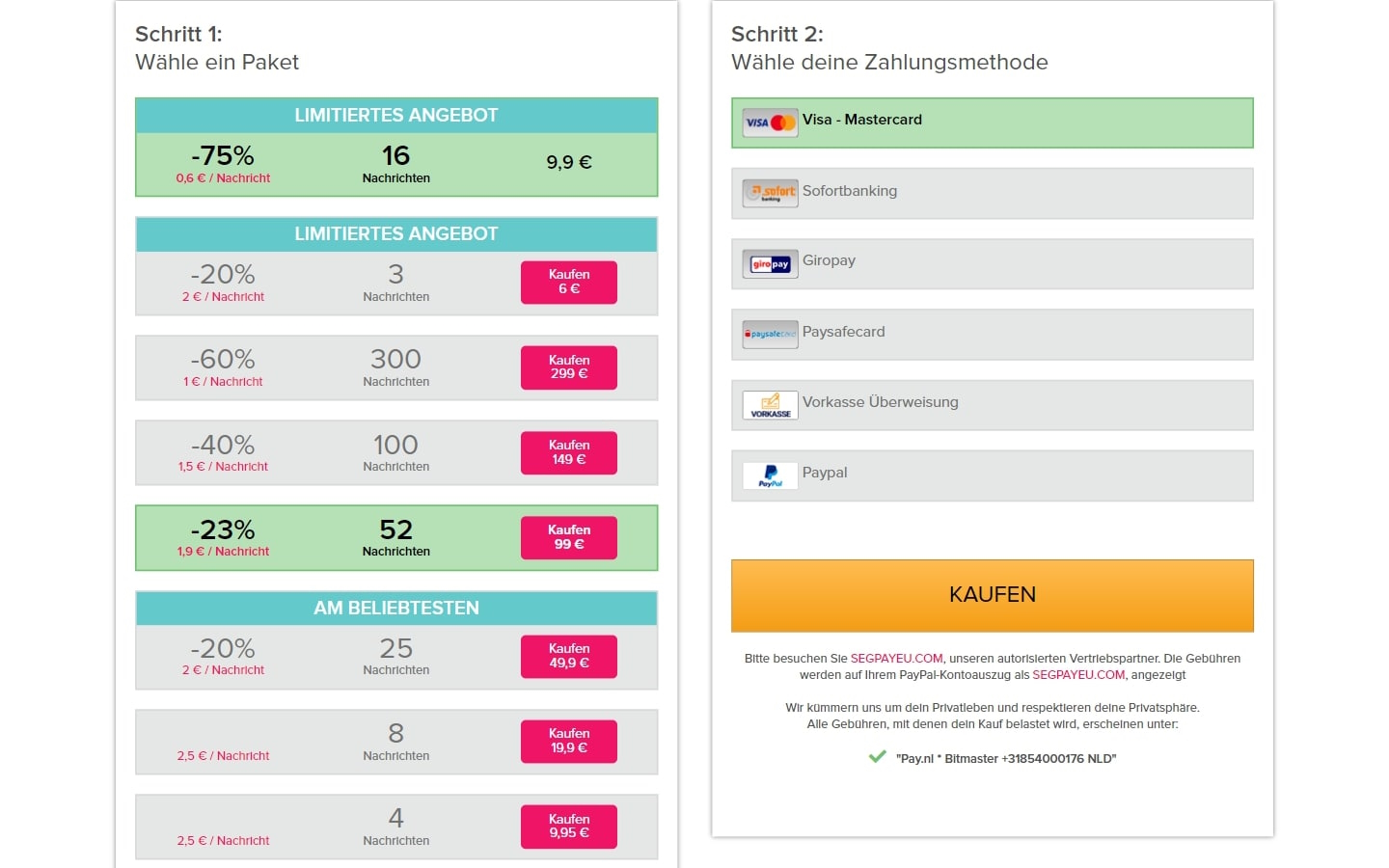 LiebeFlirts.com Kosten