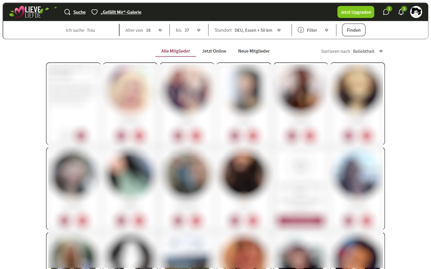 LieveLiefde.com Mitgliederbereich