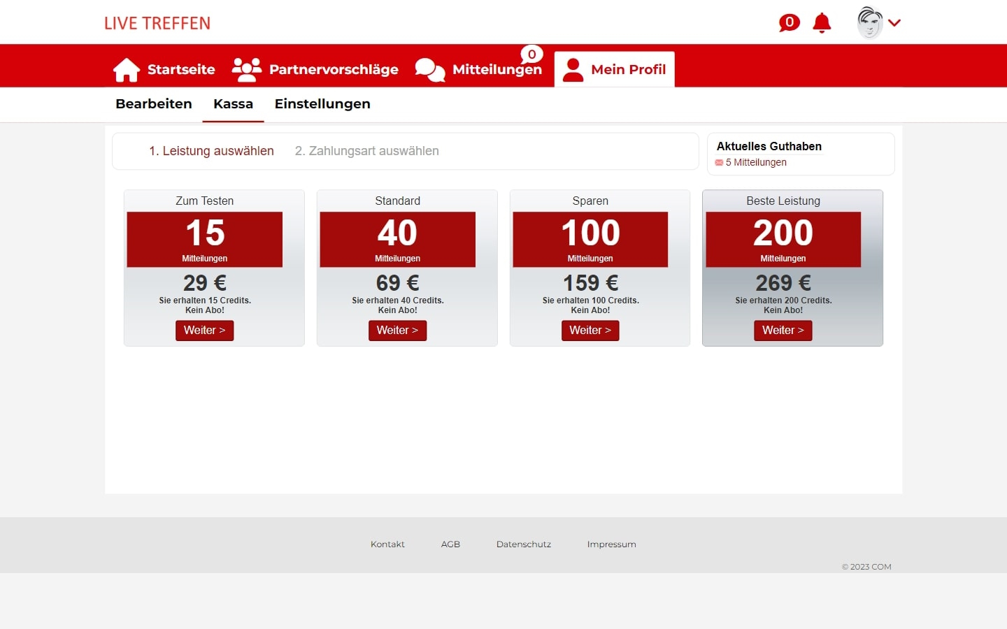 Live-Treffen.com Kosten