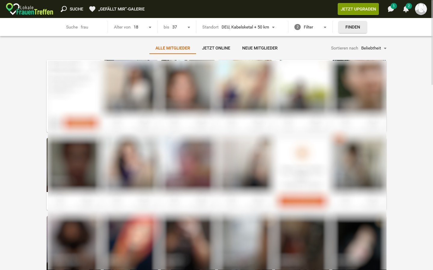 LokaleFrauenTreffen.com Mitgliederbereich
