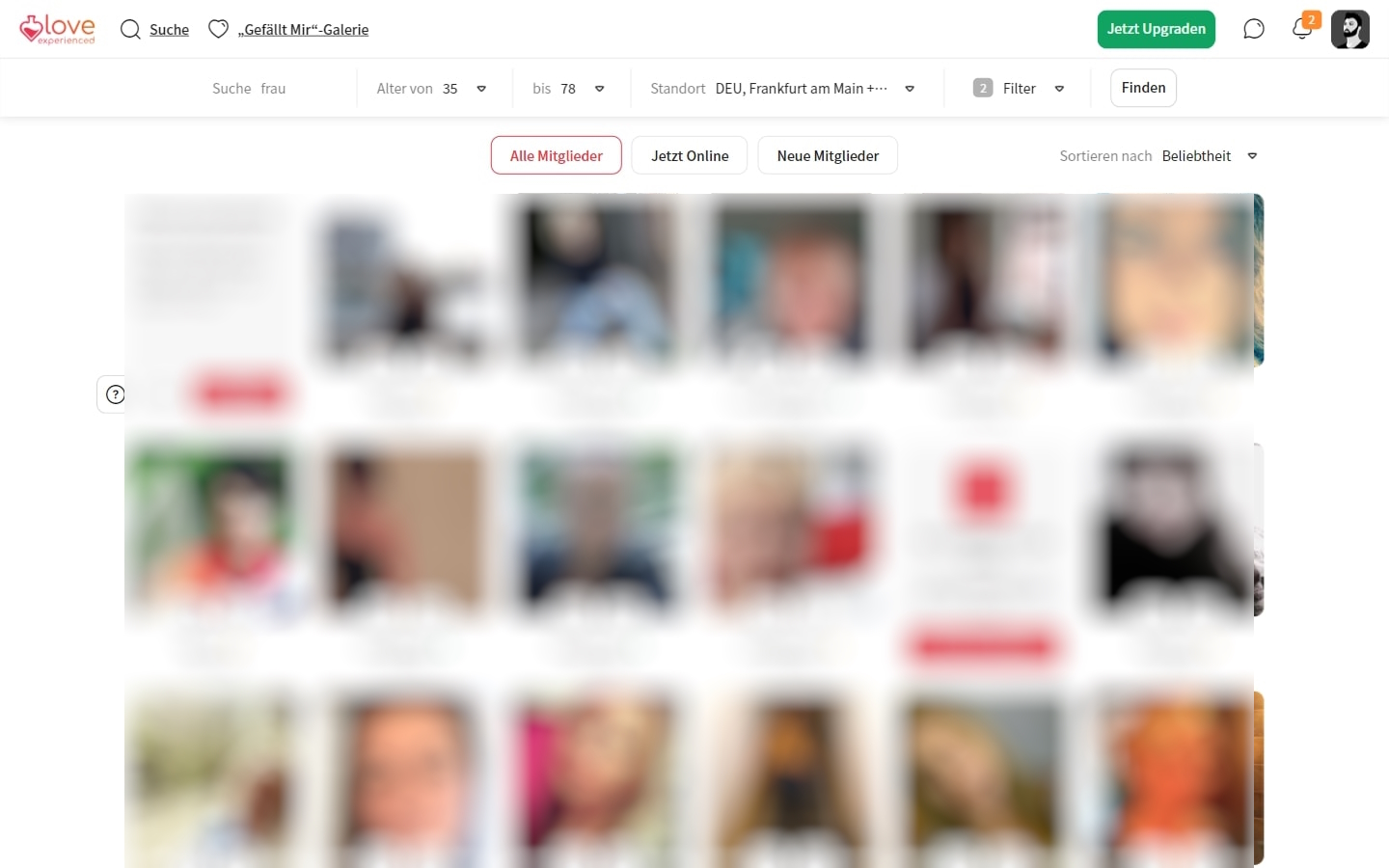 LoveExperienced.com Mitgliederbereich