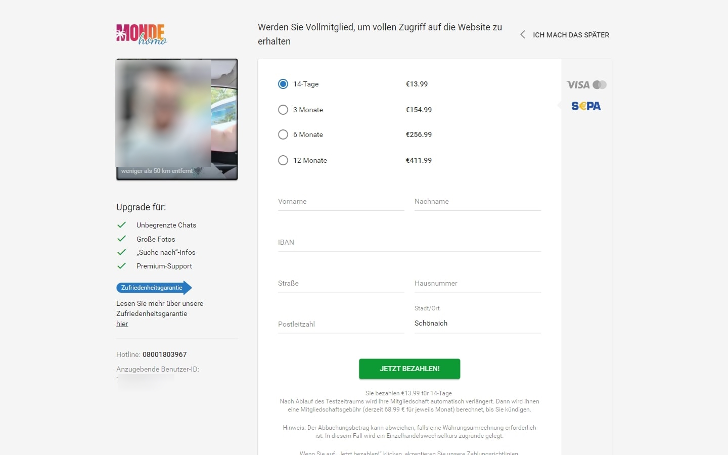 MondeHomo.com Kosten