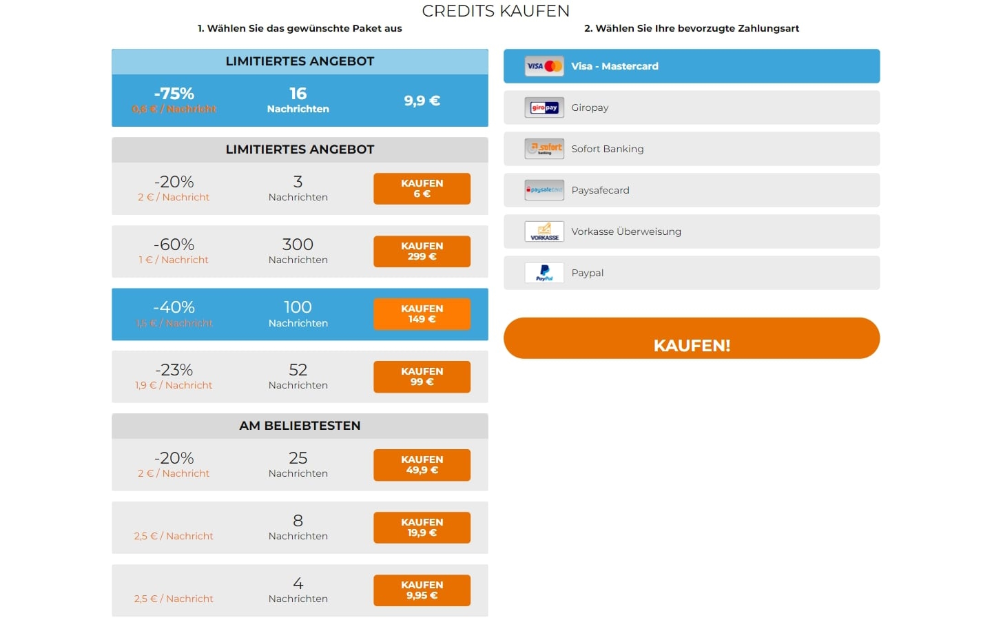 OffeneLust.com Kosten