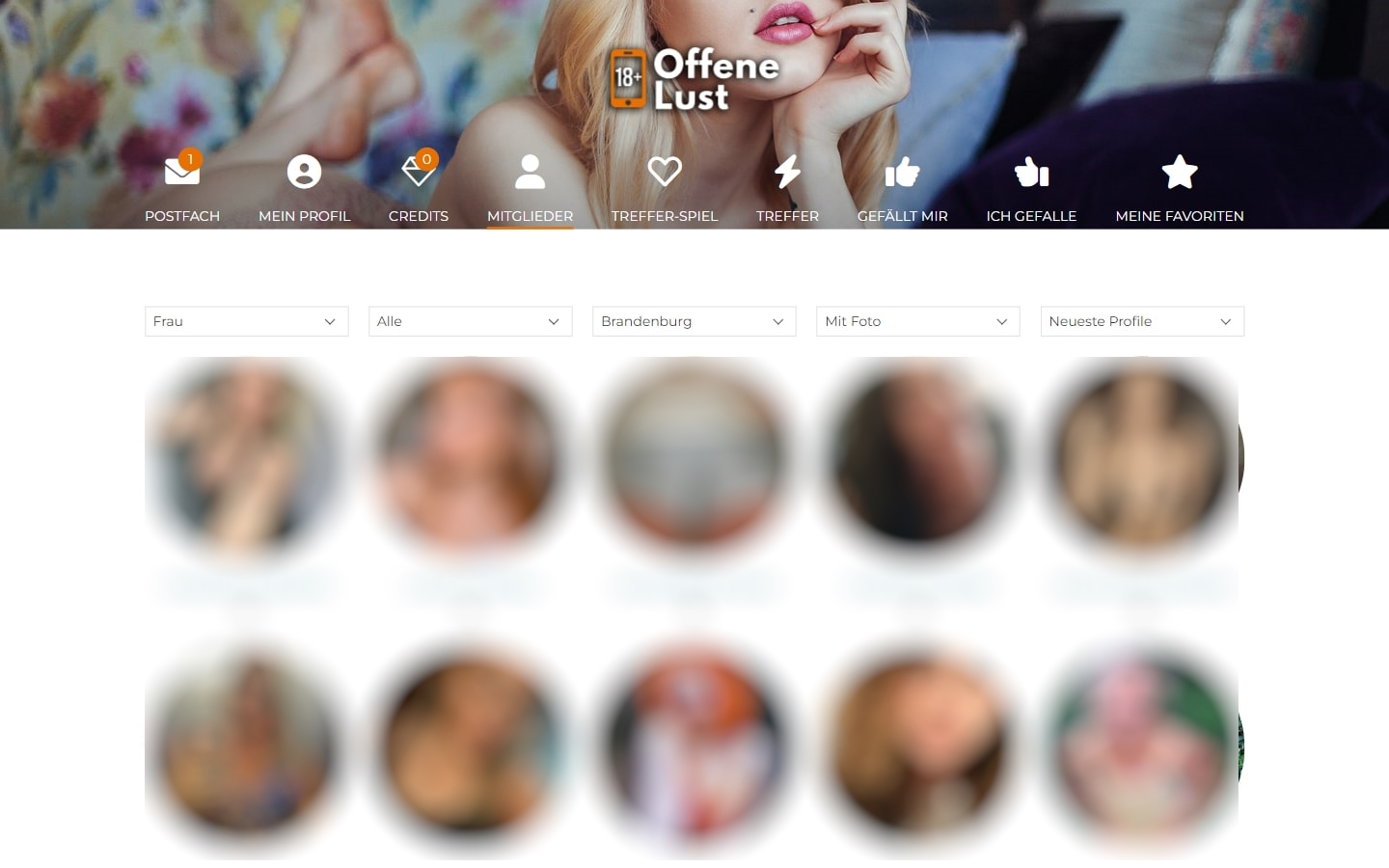 OffeneLust.com Mitgliederbereich