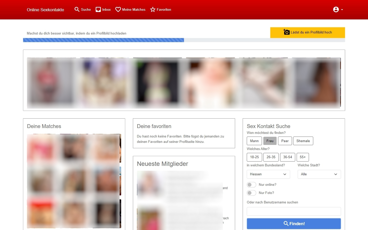 OnlineSexKontakte.net Mitgliederbereich